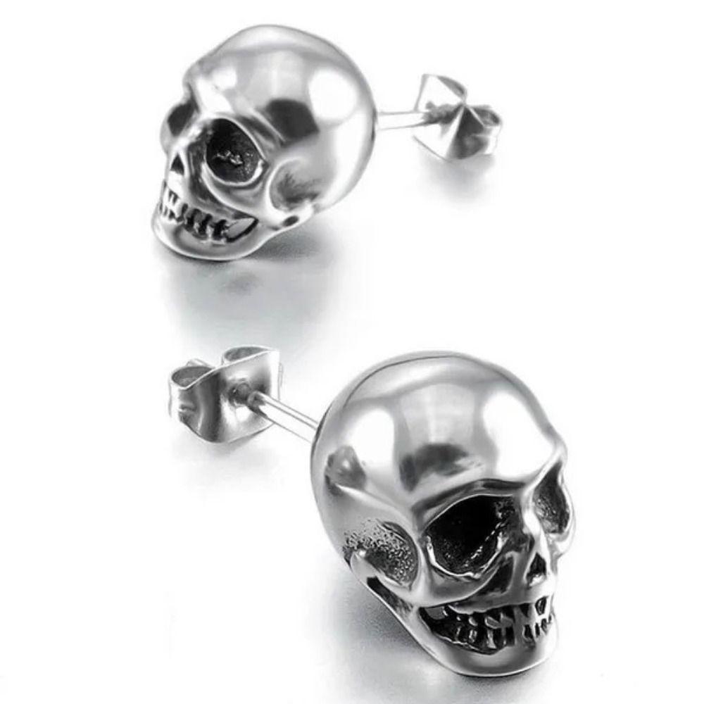 Hiphop Style Skeleton Stud Earrings Creative Mini Ear Clip Personality Earrings Party Earrings