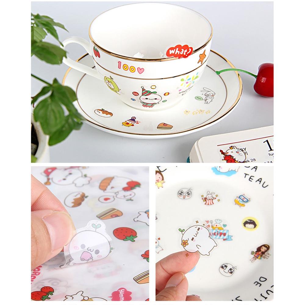 6 листов мультфильм творческие наклейки DIY скрапбук дневник телефон декоративные наклейки канцелярские принадлежности