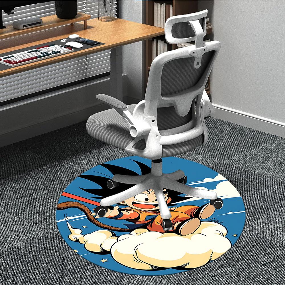 1pcDragon Ball Goku Cloud Office Round Area Rug, Indoor Mat Suitable For Office, Bedroom Living Room Home Decor, Room Deco,  Offic a0928137