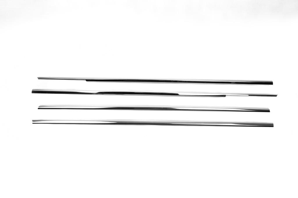 External Edging of Glasses (4 Pcs, Stainless Steel) OmsaLine - Italian Stainless Steel for Honda Civic Sedan VII 2001-2006