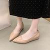 Fashion New Spring and Summer Versatile Shallow Mouth Pointed Toe Inner Heightened Single Shoes Women's Fashion Soft Sole Flat Shoes