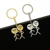 Personality Couple Keychain Interesting Match People Keyring Funny Stickman Keychain  Student Bag