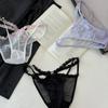 Patchwork Bow Lace Flower Panties Transparent Seamless Lace Mesh Briefs Hollow Mid Waist Women Underwear Gifts