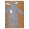Детский серый комбинезон с кроликом