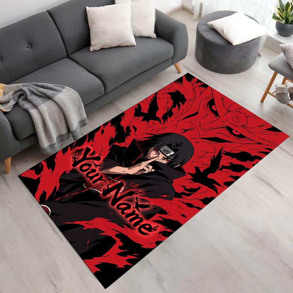 Naruto Character Customizable Name Area Rug Perfect for Dormitory Entryway Outdoor Hallway Antislip Carpet Office home decor Perfect Gift for Women/Me
