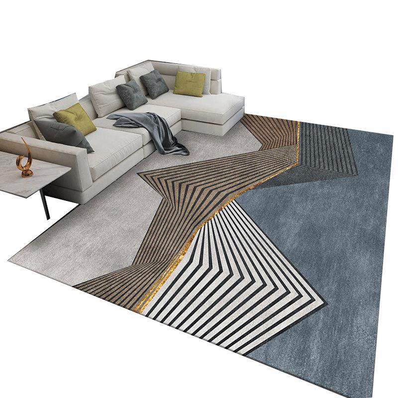 Modern Large Area Rug - Washable Carpet for Living Room or Bedroom with Nordic Style