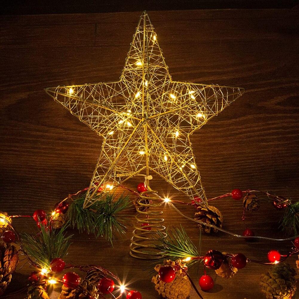 Christmas Tree Toppers Christmas Tree Decor Gold Star Tree Topper