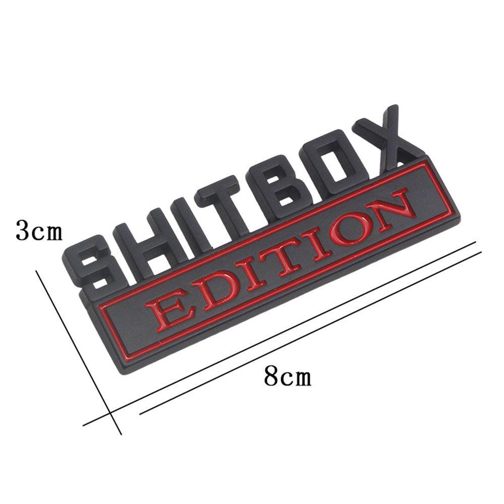 Украшение автомобиля грузовик наклейка металл хром металлический значок 3D автомобиль эмблемы наклейка SHITBOX EDITION
