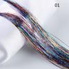 Strands Party Sparkly Streak Clubbing Glitter Rainbow  Color Bling Silk Hair Tinsel Hair Extension