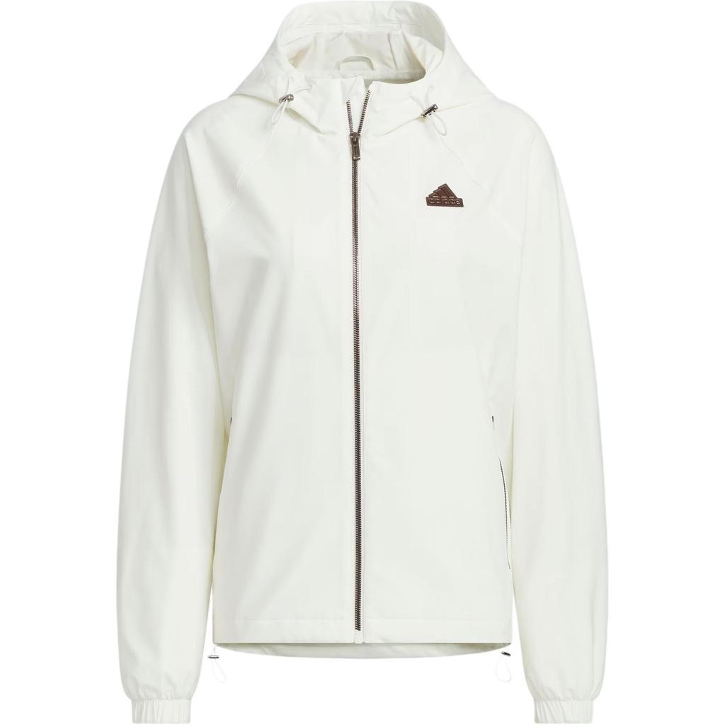 Adidas Tech Woven Outdoor Casual Sports Zip Hoodie Jacket Women Jackets Han-Jade-White JJ1127