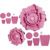 Paper Flowers - Various Colors - 15 and 25 Cm - 2 Pcs - Pink - Party Decoration
