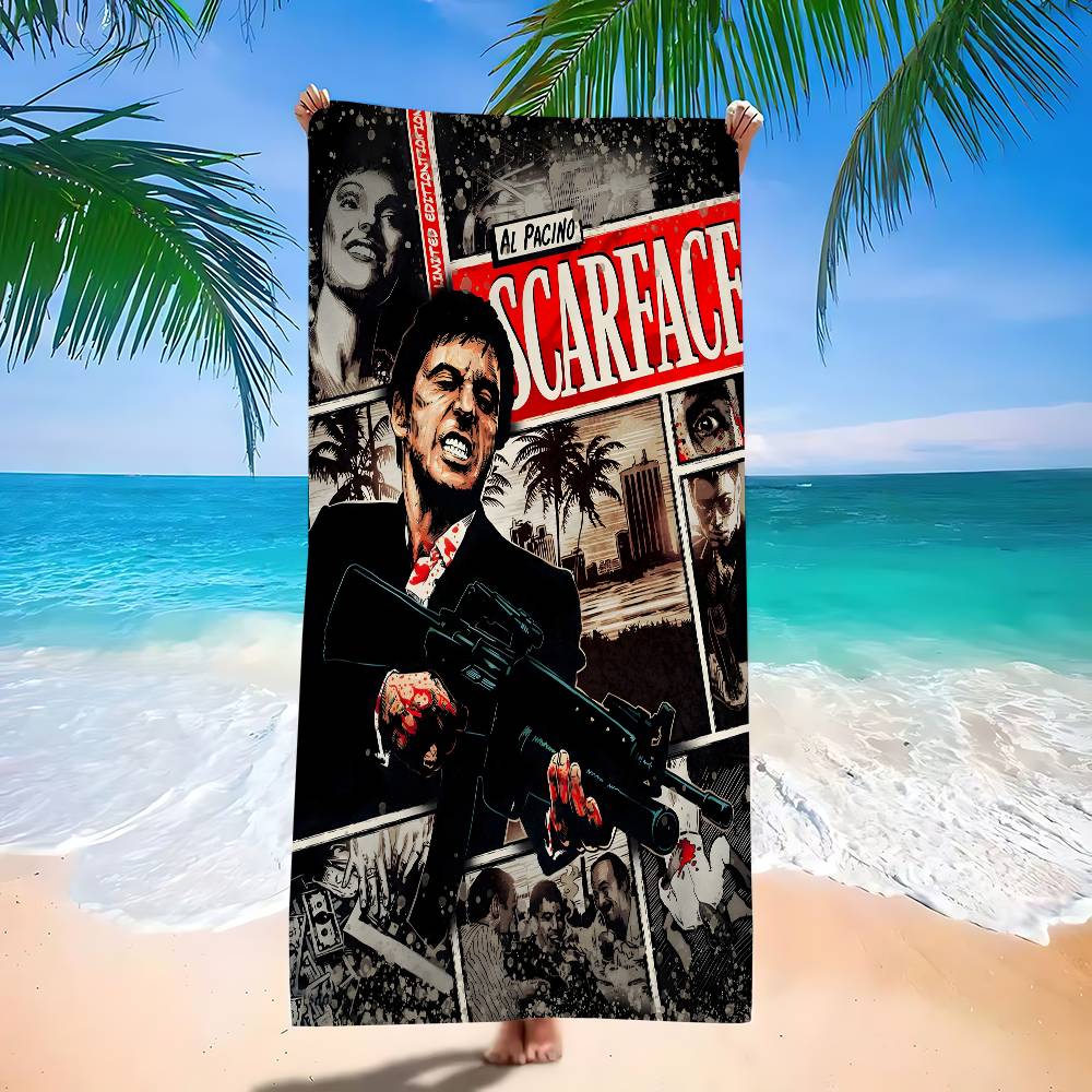 Scarface The World is Yours Classic Movie Microfiber Beach Towel Absorbent Quick dry Soft Yoga Swimming Resort Mountain Towel