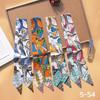 Korean Fashion Floral Bird Leaf Printed Scarf Women Accessories for Handbag Hair Shawl Ins Style Decoration Wholesale