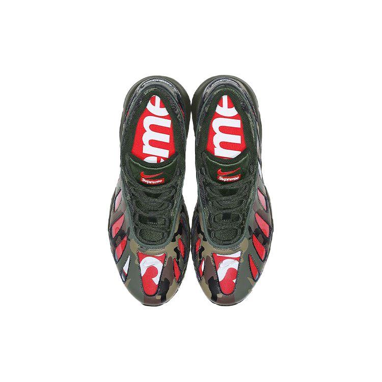 Кроссовки Supreme x Nike Air Max 96 Camo Мужские Зеленый Темно-Армейский Скоростной Красный CV7652-300
