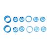 4Pcs RC Wheel Hub Set Replacement for Tamiya Alloy High Strength Clamping Wheel Hub Set Blue