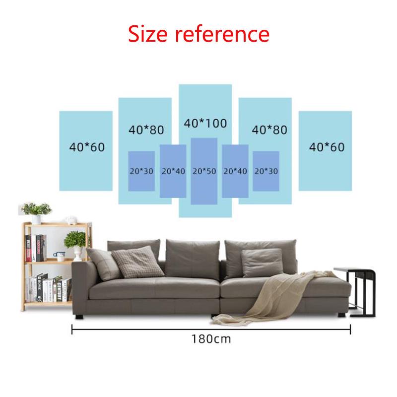 Модульная картина из холста с пейзажем. 5 модулей