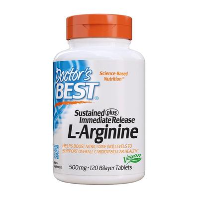 Sustained Plus Immediate Release L-аргинин 500 мг, 120 двухслойных таблеток