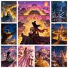 Коллекция 'Ночная сцена принцессы' Алмазная живопись 5D Полная бриллиантов DIY Ручная работа Алмазная живопись Фантастический Декоративный набор для рисования
