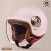 "Universal Retro Gray Motorcycle Helmet, 3C Certified for All Seasons"