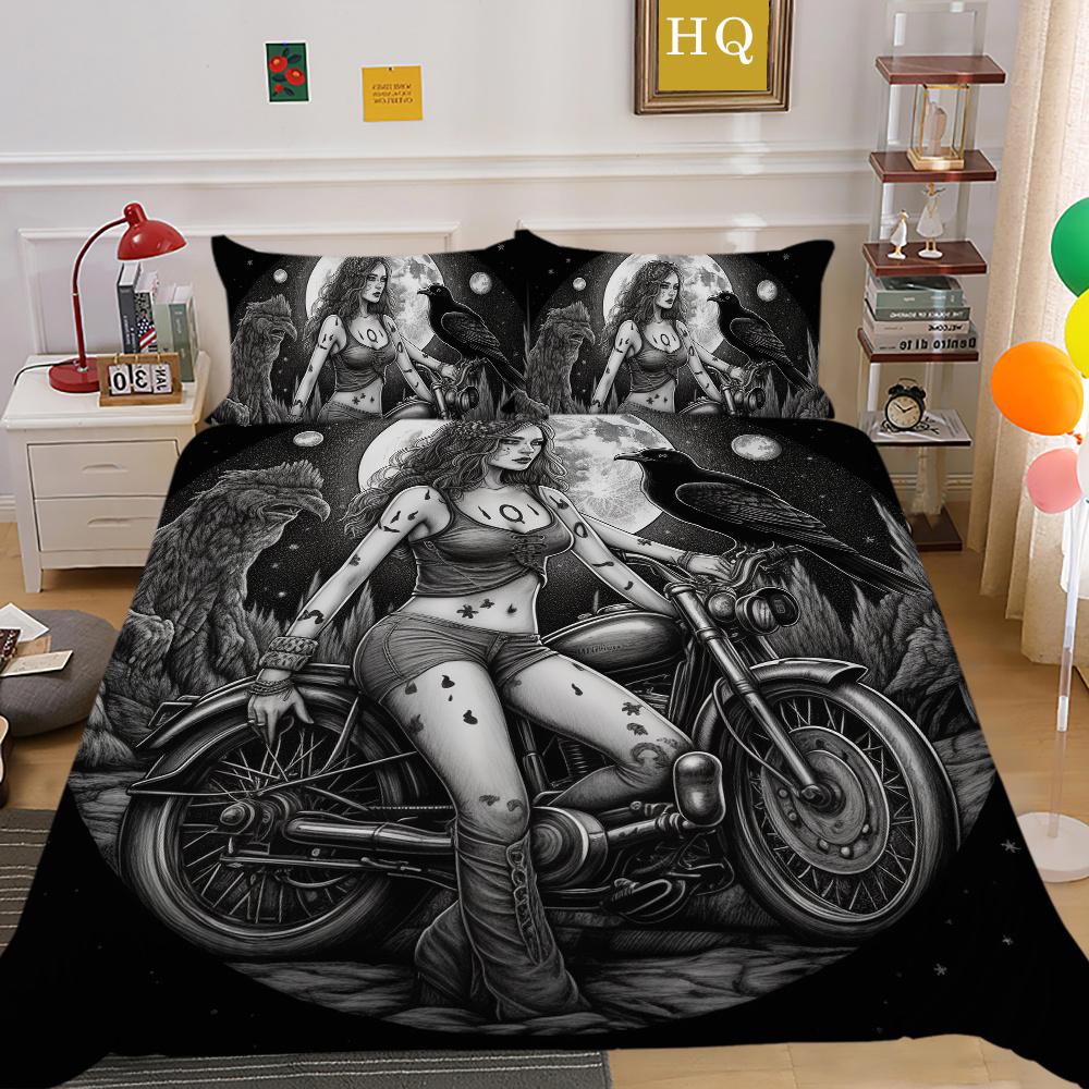 Комплект пододеяльника Beauty с принтом черепа, полный размер, микрофибра, покрывала, наволочка высокого качества, роскошные комплекты постельного белья