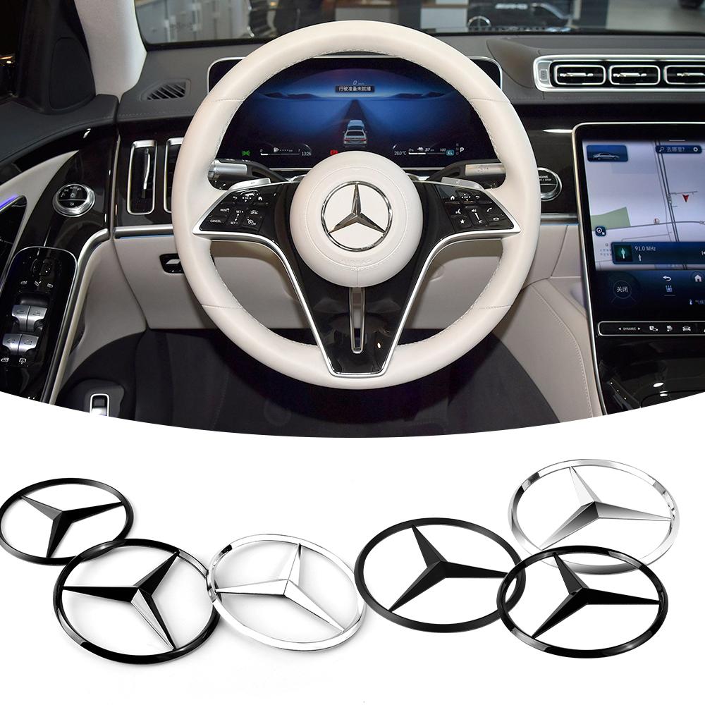 1pcs Car Steering Wheel Center Sticker Auto Accessories For Mercedes Benz AMG W204 W205 W203 W211 W212 W213 W201 W210 W124 GLA NDEFG1
