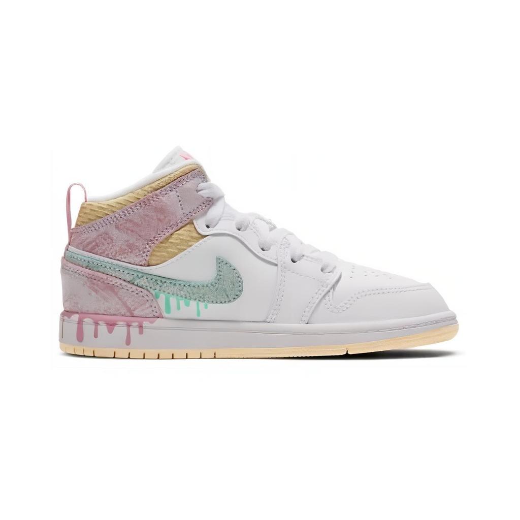 (PS) Air Jordan 1 Mid SE 'Ice Cream' Kids' DD1667-100