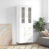 VidaXL Highboard White 69.5x34x180 Cm Engineered Wood 3198641