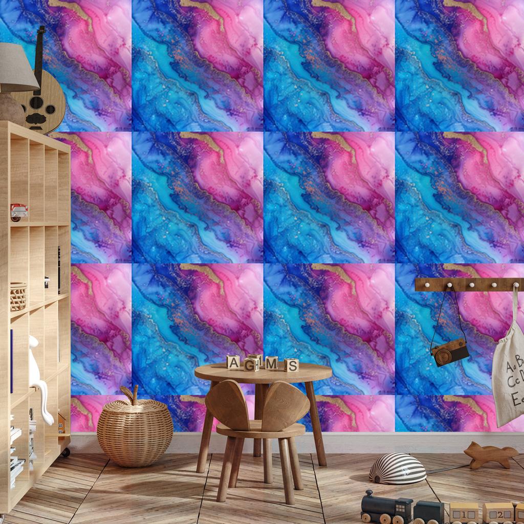 Wallpaper Ink blue, violet, azure and purple 50x1000