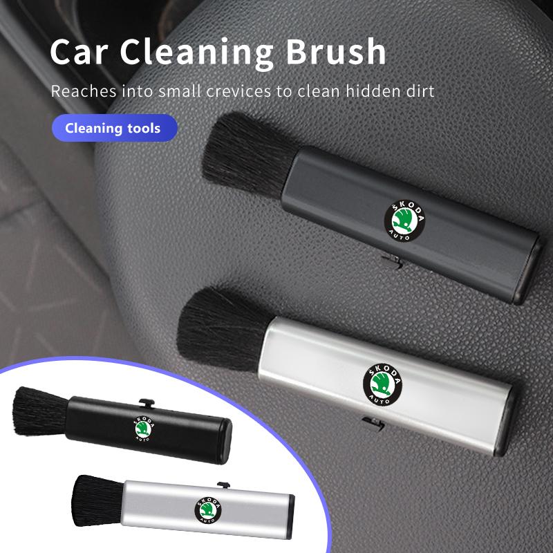 AAABS1 Car Retractable Cleaning Brush Air Conditioner Computer Cleaning Brush For Skoda Kamiq Karoq Octavia 2 3 Rapid Scala Kami Fabia