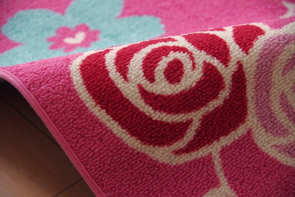 Ikehiko Corporation Ikehiko Desk Carpet Girls Heart Pattern Carry Two Pink 133 x 170cm Approx. #4720339