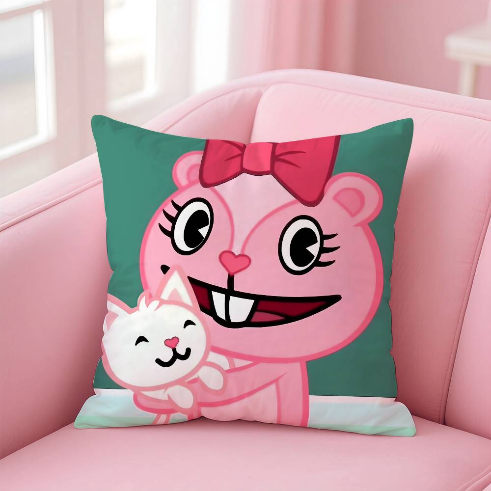 N-Ореховый H-Счастливое Дерево Друзья Наволочка Комфорт Диван-Кровать Шёлковая элегантная Невидимая молния Индивидуальная Декоративная наволочка