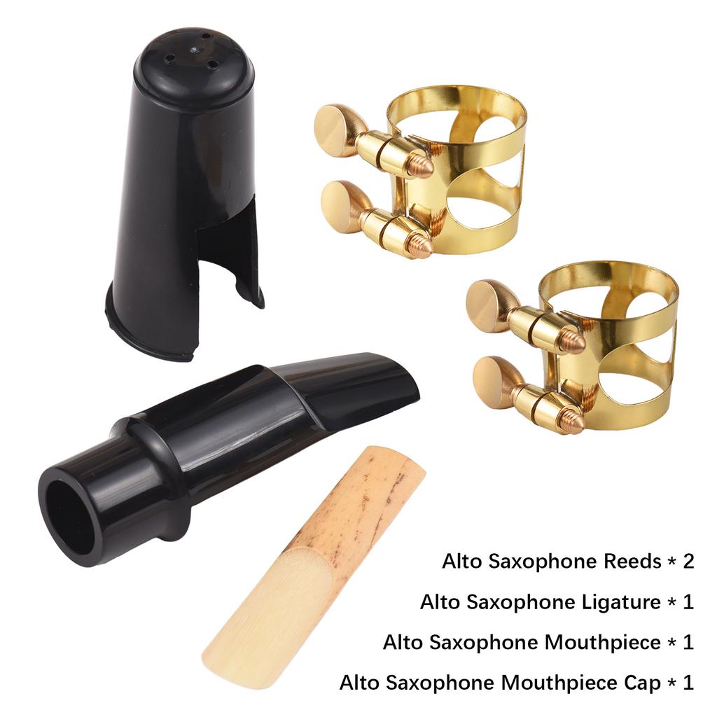 Комплект мундштука для альт-саксофона Мундштук для альт-саксофона с пластиковым колпачком для лигатурного язычка
