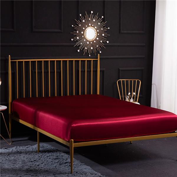 2026Сатиновая шелковая простыня на резинке однотонная простыня эластичная лента наматрасник простыни покрывало для кровати размер квин кинг