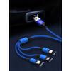 Кабель для быстрой зарядки 3 в 1 Type C, эмблема автомобиля, Lightning, Micro USB для Chevrolet Cruze, Malibu, Sail, Spark, Captiva, Equinox, Trax, AVEO, Lova