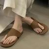 Flats Women Slippers Designer Clip Toe Flip Flops Casual Shoes Woman 2025 Summer New Trend Home Slides Walking Femme