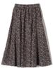 Ships Colors MULHOUSE Machine Washable Leopard Print Flared Skirt, Women's, Brown, Size S, 223250015