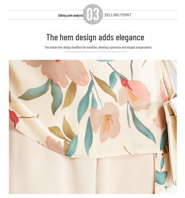 Летний стильный комплект из рубашки с цветочным принтом и широких брюк для женщин 2025 года