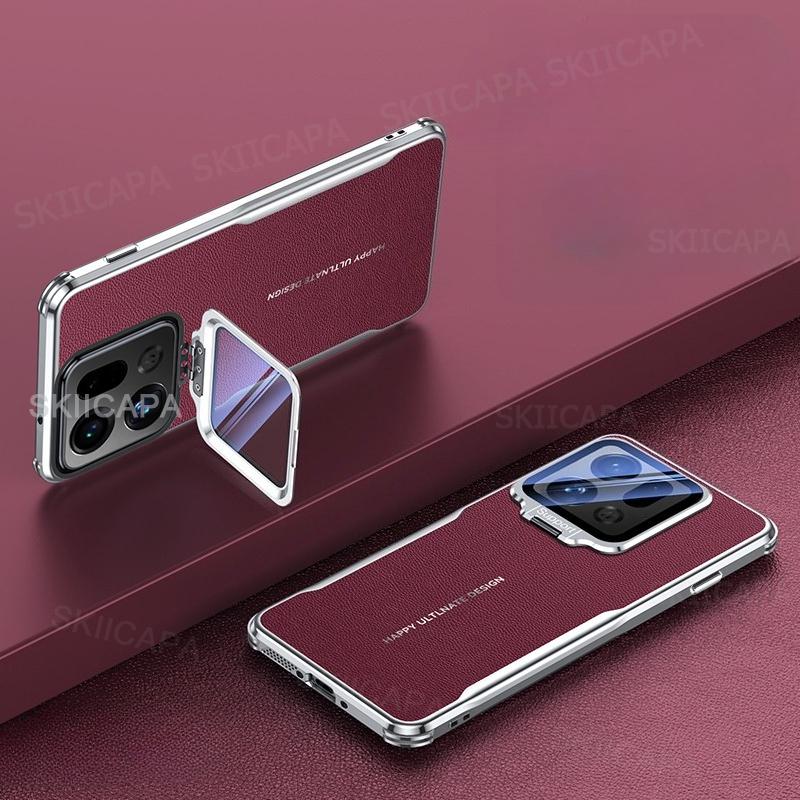 Чехол-бампер со скрытым креплением и защитой линз для OPPO Find X9 Pro, четырехсторонний, противоударный, из гладкой кожи, для Find X9Pro