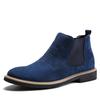 Fashion Autumn Winter Chelsea Boots Men British Style Suede Leather Shoes Men Slip On Casual Ankle Boots Men Big Size 46 Bota Masculina