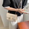 Korean Style Fashion One-shoulder Crossbody Bag Versatile Chain Straw Woven Bag