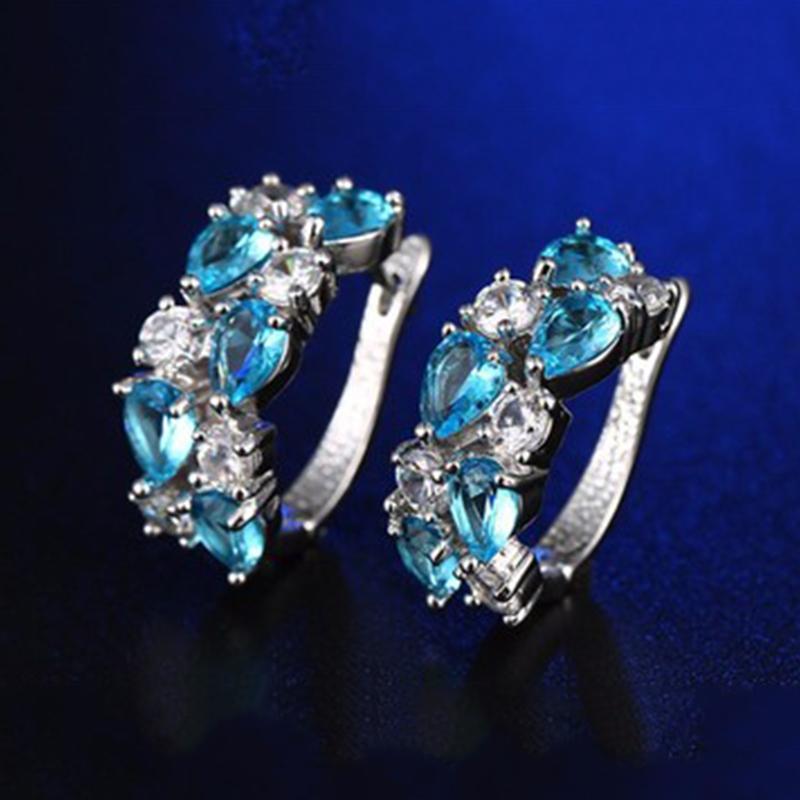 Серьги для женщин Ювелирные изделия Позолота 14K Pendientes Модные Круглые Кольца Прозрачная Мозаика Цирконий CZ Пусеты Серьга-гвоздик Ювелирное изделие