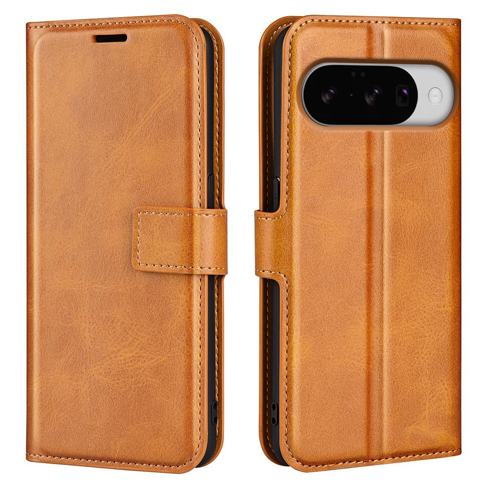 For Google Pixel 10 Stand Case Anti-Scratch Calf Texture Leather Phone Cover