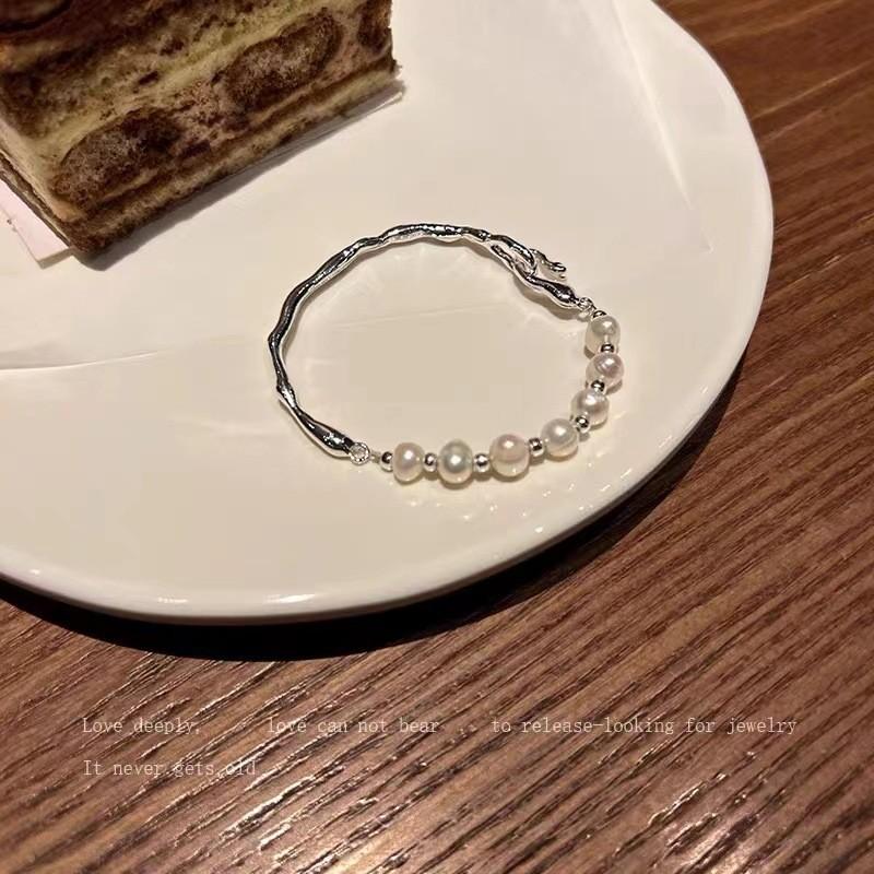 Minimalist Baroque Trendy Pearl Bracelet For Women French Style Jewelry Highend