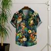 Hawaiian Beach Shirt Fashion Men's Skull Pirate Print Shirt Retro Casual Street Clothing Men's Summer Unisex Short Sleeve Top