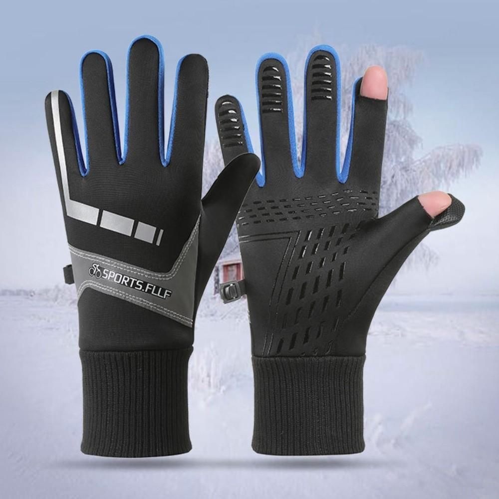 Winter Cycling Gloves Lock Buckle Warm Outdoor Gloves Thick Cycling Gloves Sports
