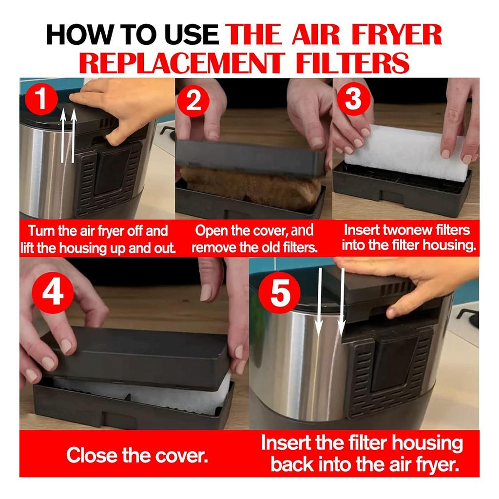 Air Fryer Replacement Filters, Filters Accessories Compatible for Instant Air Fryer Vortex Plus 6QT Can Odor Erase 16Pcs
