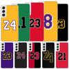 Basketball 23 24 Number Soft Case For Samsung Galaxy S22 S21 Ultra S20 FE S10 Plus Phone Cover S9 S8 + S10E S7 Edge S6 Funda Coq