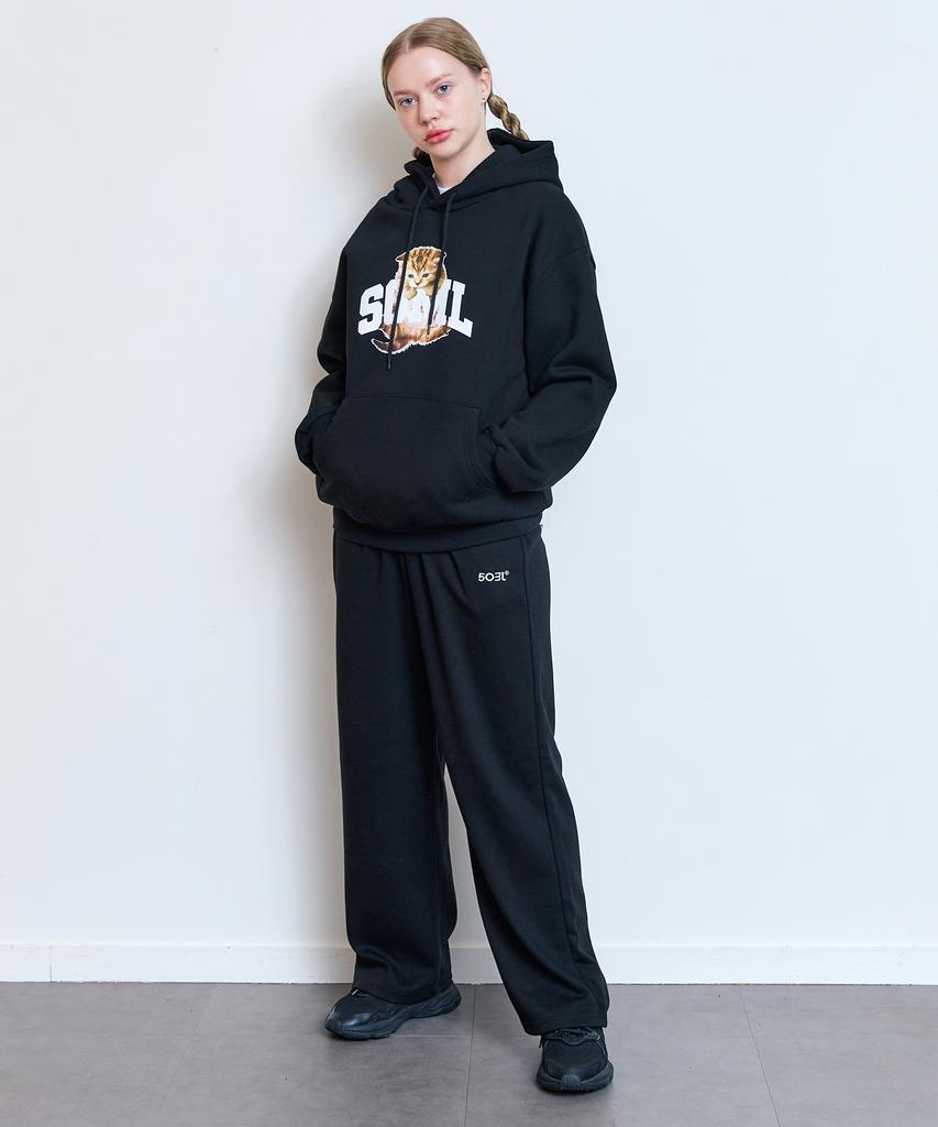 5OML Wide Logo Pants (Black)