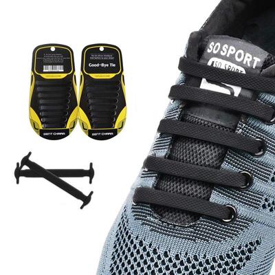 NO.8 16 шт. эластичные шнурки силиконовые без завязок шнурки для обуви удобные креативные плоские шнурки уличные повседневные кроссовки ленивые кружева