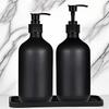 1Pcs 300/500ML Soap Dispenser Matte Black Liquid Pump Bottle  for Bathroom Supplies Hotel